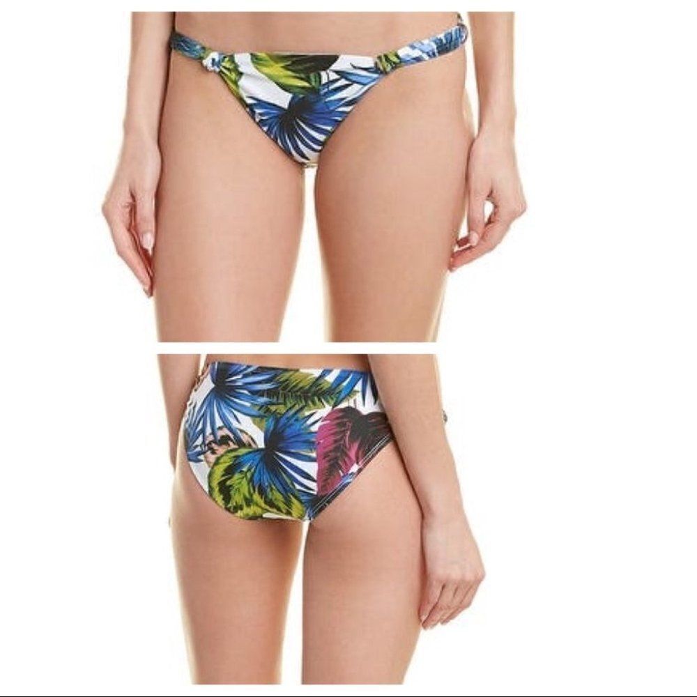 L*Space tropical Sundrop palm leaf bikini bottom XS